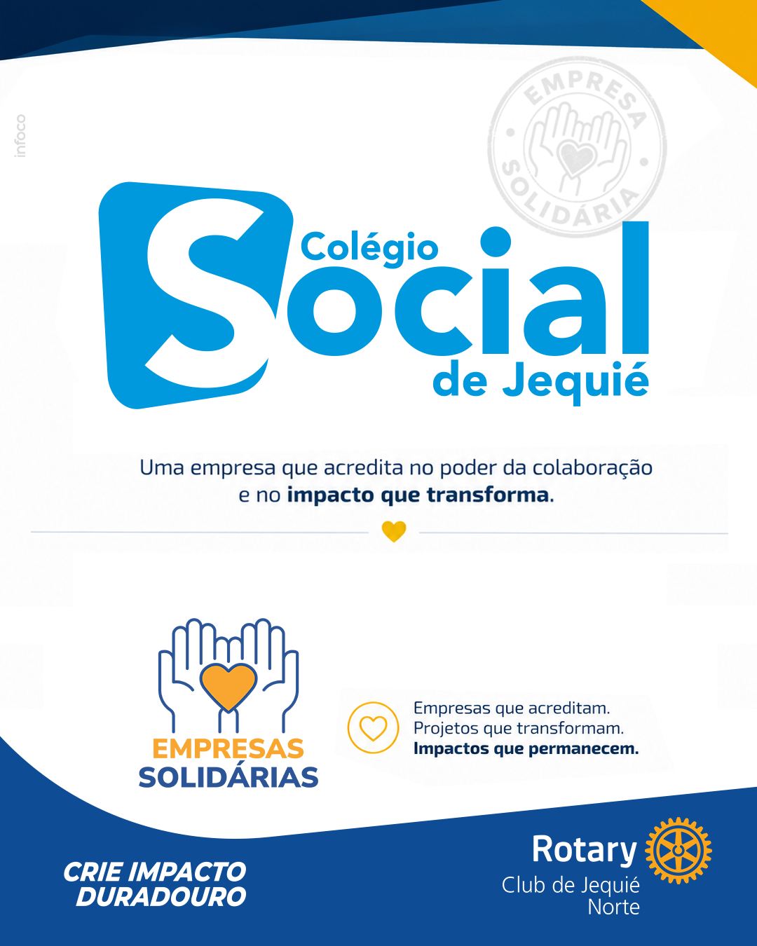 Colégio Social reconhecido entre as empresas solidárias pelo Rotary Club de Jequié Norte