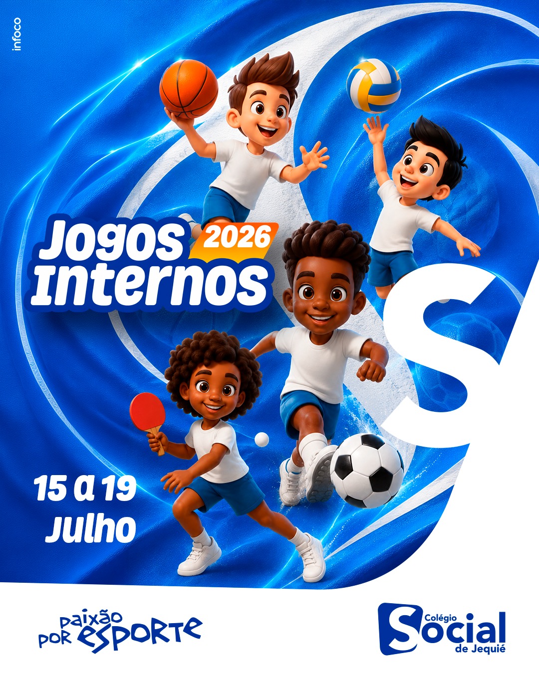 Divulgação dos Jogos Internos 2026 do Colégio Social